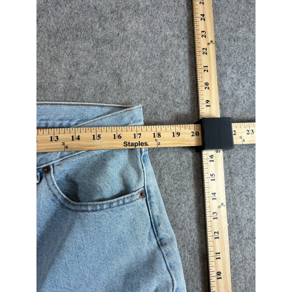 VINTAGE 90s Levis 501 Jeans Mens Blue Straight Leg Light Wash Denim USA 34x29 - Picture 3 of 10